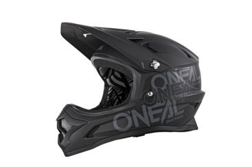 Black ONEAL downhill helmet.