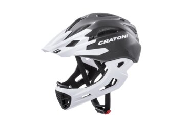 Cratoni bicycle helmet, black and white.